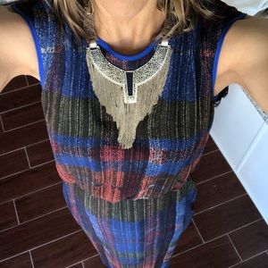 Plaid maxi dress